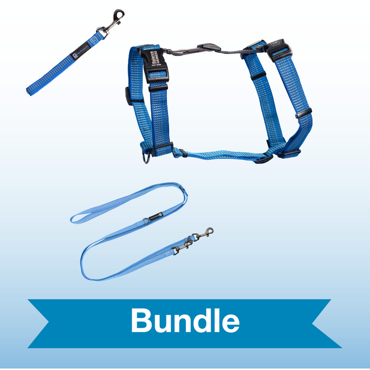 Blue Iceberg Reflective Balance Harness Bundle With Multi-Function Leash